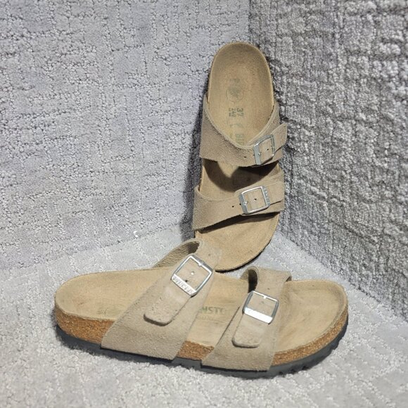 Birkenstock Sydney Unisex Size EU 37 US L6 M4 Vegan Taupe Slides Slip-On Sandals - Picture 6 of 13